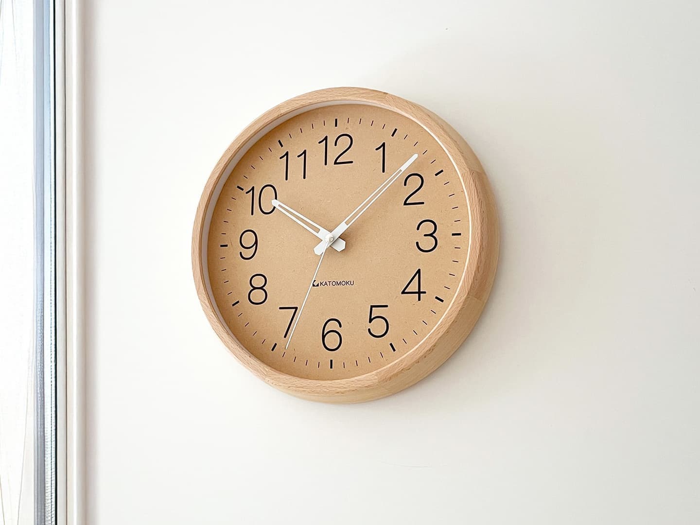時計 掛け時計 壁掛け時計 電波時計 木の時計 国産 日本 岐阜県 郡上八幡 インテリア 雑貨 丁寧な暮らし 北欧 シンプル オシャレ 静音 静か 自動受信 時刻修正 木工屋 無垢 シナ文字盤