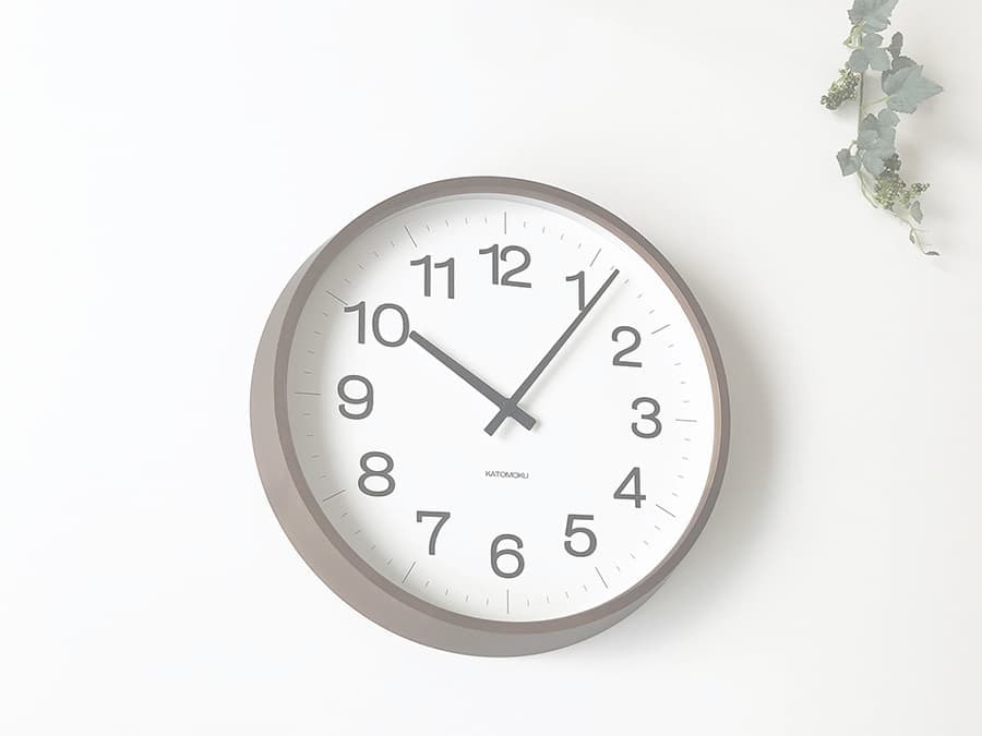 世界的に 新品 KATOMOKU 加藤木工 カトモク 電波時計 壁掛け時計