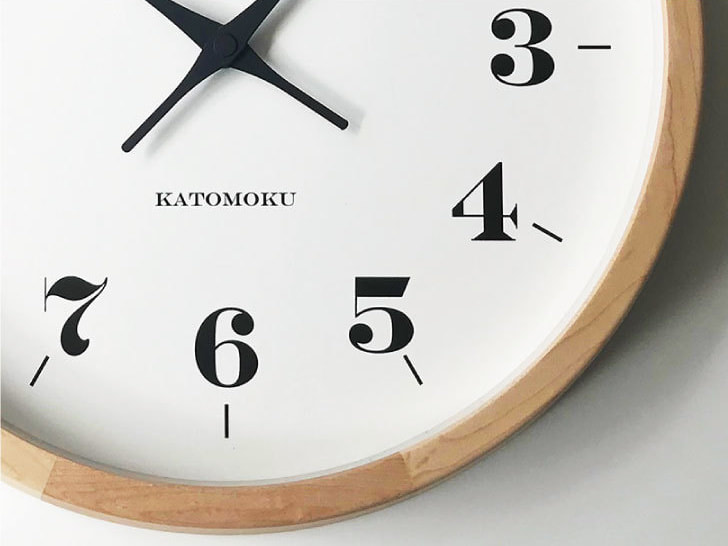 【新品】KATOMOKU 壁掛け電波時計 KM-98WARC 直径30cm km-98_muku_clock_12