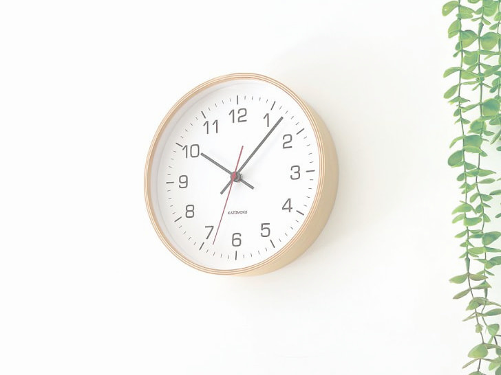 時計 掛け時計 壁掛け時計 木の時計 国産 日本 岐阜県 郡上八幡 インテリア 雑貨 丁寧な暮らし 北欧 シンプル オシャレ 静音 静か 木工屋  曲げわっぱ