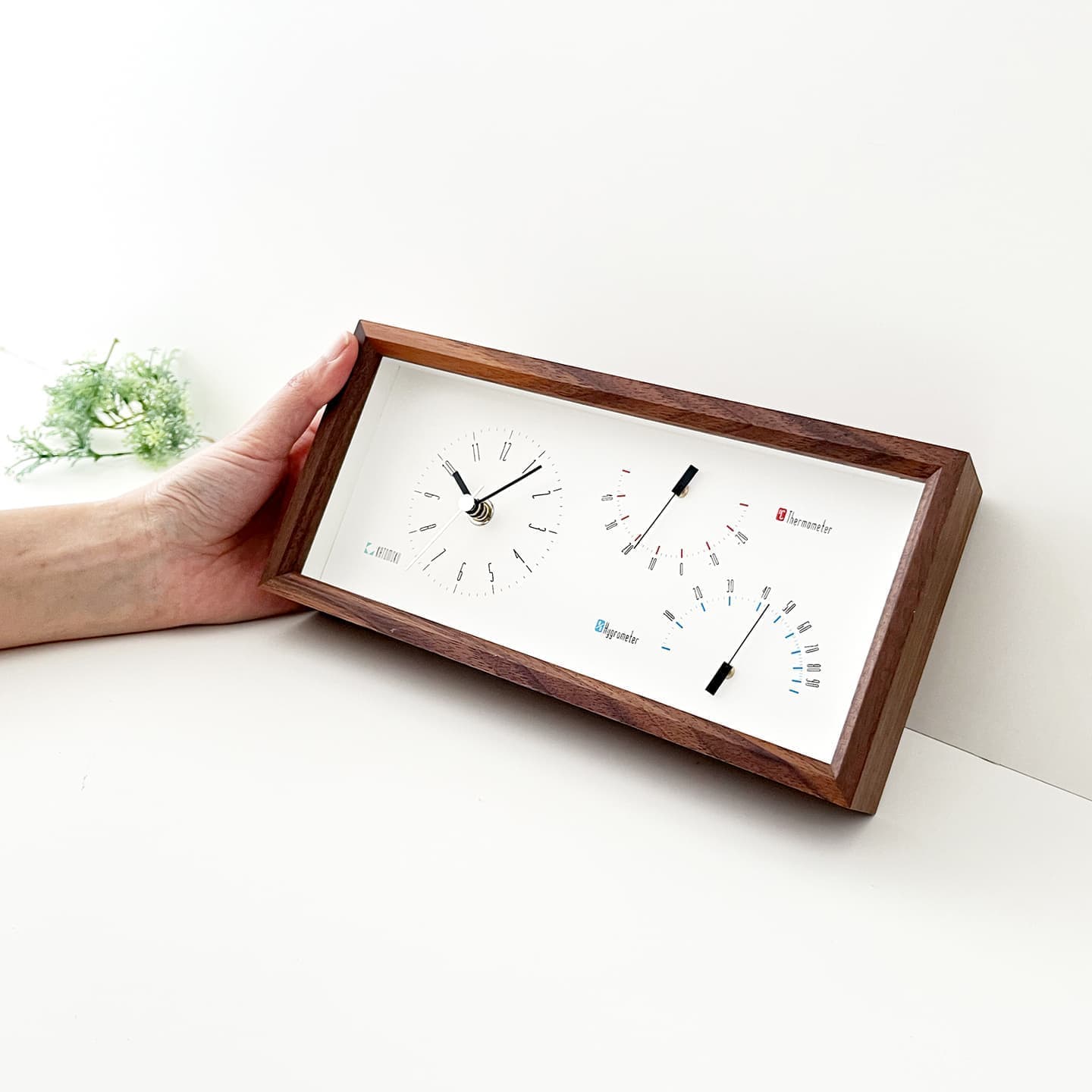 湿度、温度計機付き置き時計