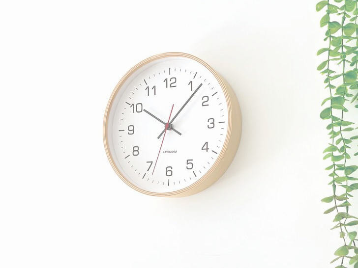 時計 掛け時計 壁掛け時計 電波時計 木の時計 国産 日本 岐阜県 郡上八幡 インテリア 雑貨 丁寧な暮らし 北欧 シンプル オシャレ 静音 静か 自動受信 時刻修正 木工屋  曲げわっぱ 秒針