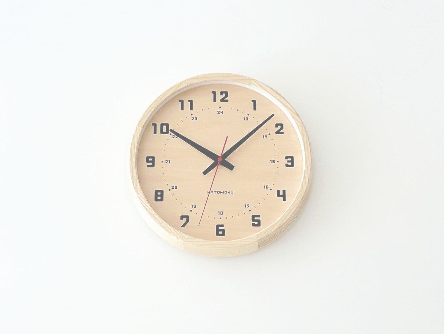 時計 掛け時計 壁掛け時計 電波時計 木の時計 国産 日本 岐阜県 郡上八幡 インテリア 雑貨 丁寧な暮らし 北欧 シンプル オシャレ 静音 静か 自動受信 時刻修正 木工屋 無垢 シナ文字盤 レトロ 秒針